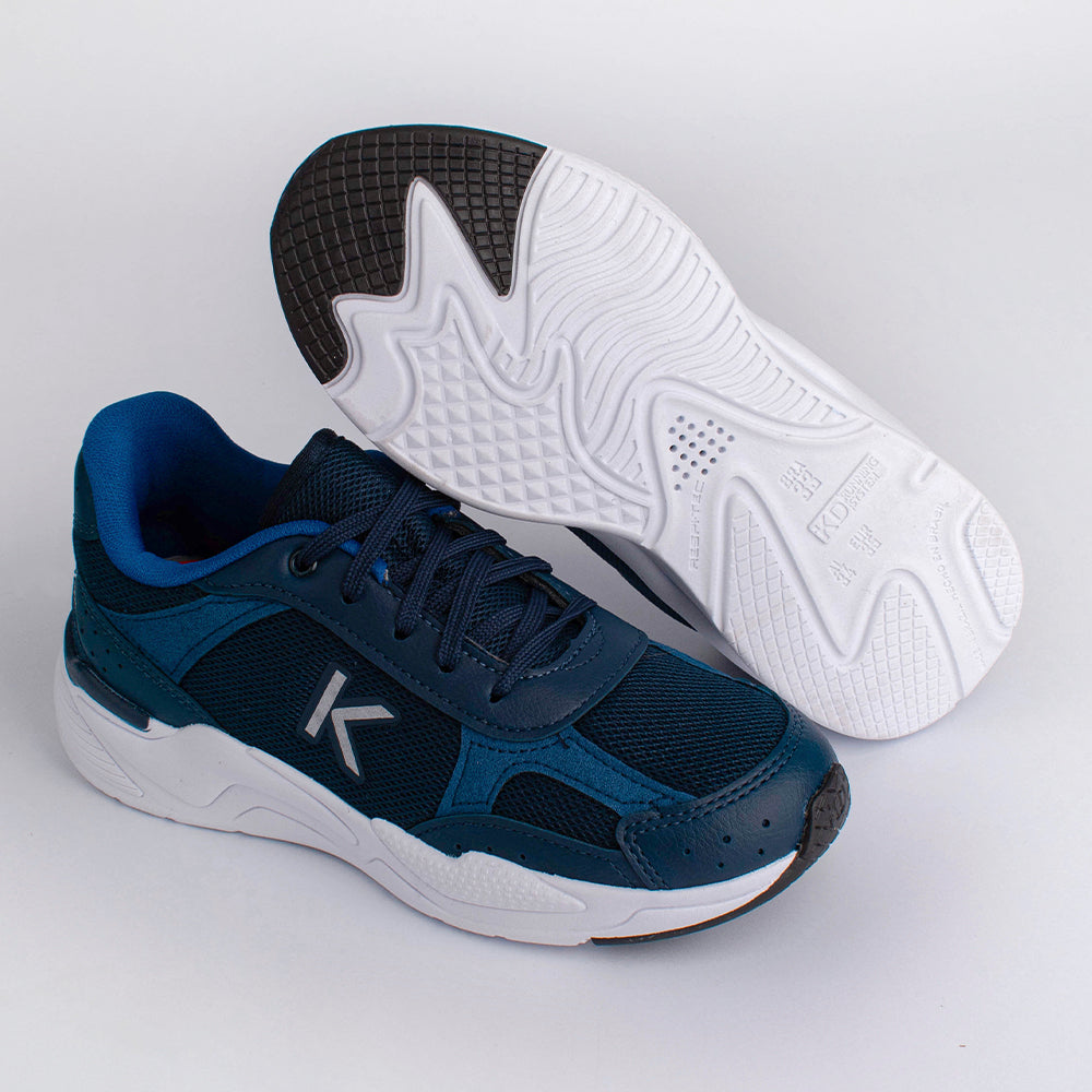 Tênis Infantil Menino Kidy K360 Retro Marinho/Azul Confortável e Tecnológico