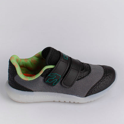 TENIS KIDY FLEX LIGHT PRETO/GRAFITE/VERDE Kidy