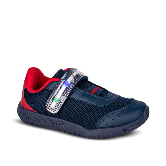 Tênis Infantil Menino Kidy Flex Light Marinho e Vermelho Conforto e Flexibilidade