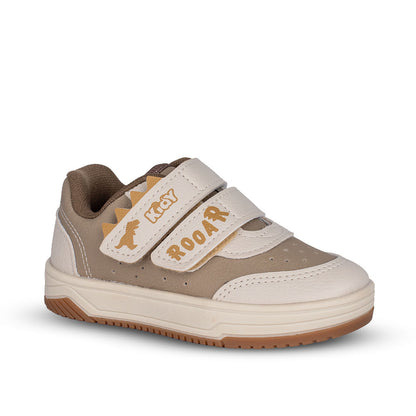 Tênis infantil Menino Kidy Happy Natural Taupe Conforto e Segurança