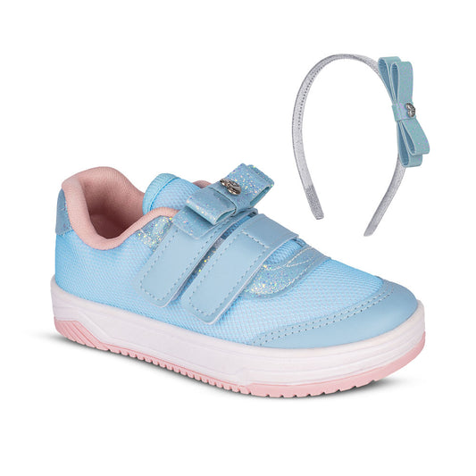 TÊNIS INFANTIL MENINA CASUAL KIDY HAPPY ANIS/NUDE