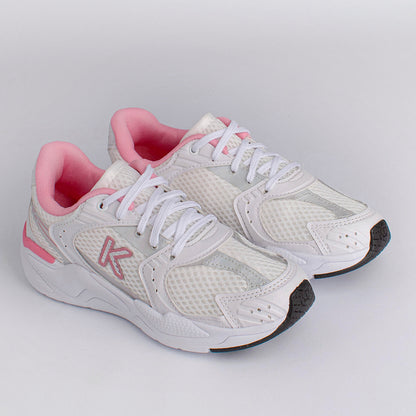 Tênis Menina Infantil K360 Retro Branco e Rosa - Kidy