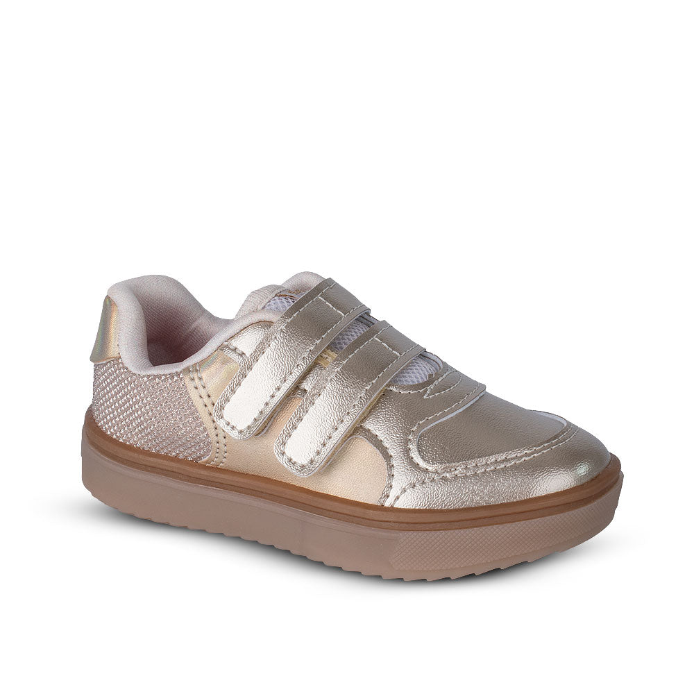 Tênis Infantil Feminino Kidy Happy Ouro Conforto Delicado