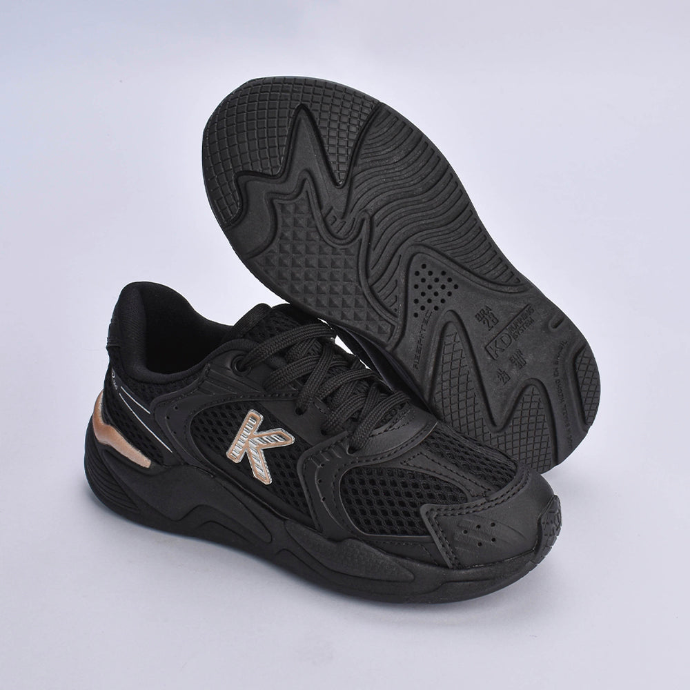 Tênis Infantil Menino Kidy K360 Retro Preto/Ouro