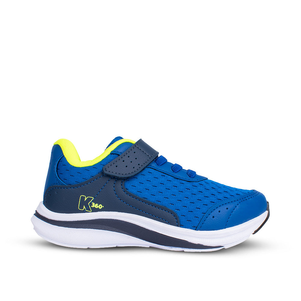 Tênis Infantil Menino Kidy K360 Energy 2 Azul Royal Velcro E Elastico Esportivo
