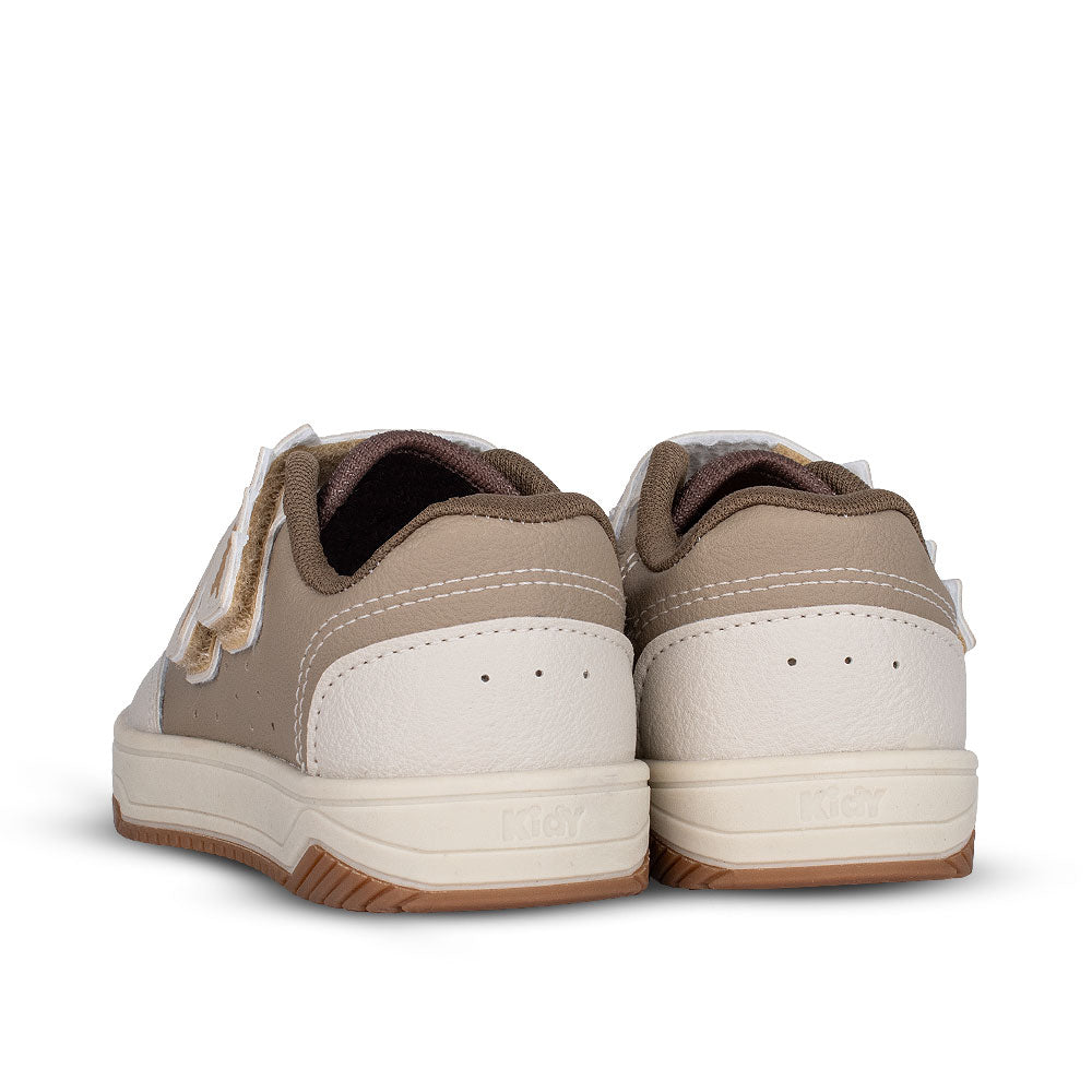 Tênis infantil Menino Kidy Happy Natural Taupe Conforto e Segurança