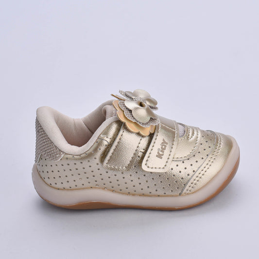 Tênis infantil Kidy Colors Bebê Equilíbrio Ouro