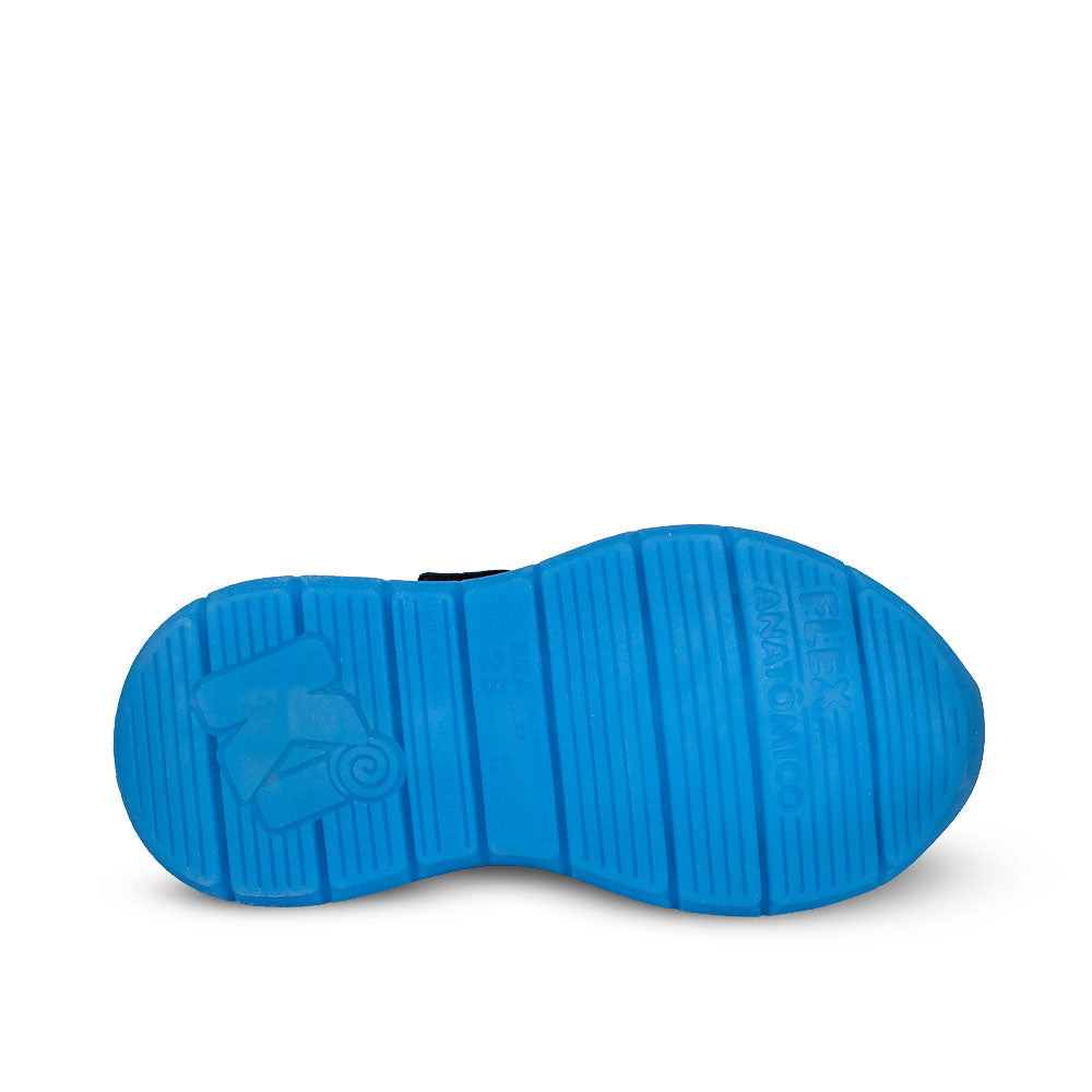 Tênis Infantil Menino Kidy Flex Ligth Marinho Amarelo Neon