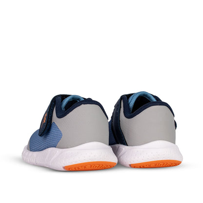 Tênis Infantil Menino Kidy Equilibrio Cinza e Azul Stone Conforto e Segurança