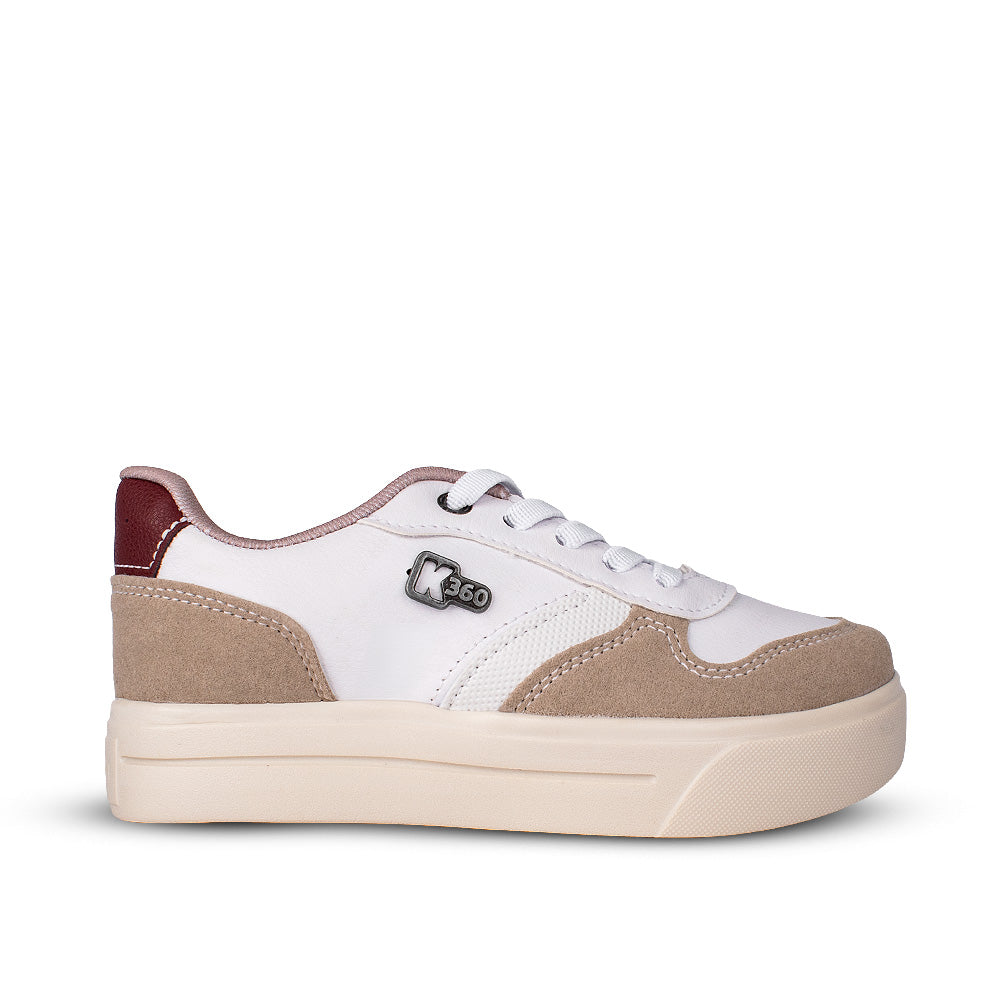 Tênis Infantil Menino Kidy K360 Ultra Leve Branco Casual Moderno