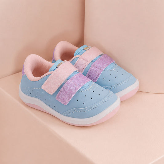 TÊNIS INFANTIL MENINA KIDY EQUILIBRIO AZUL/ROSA