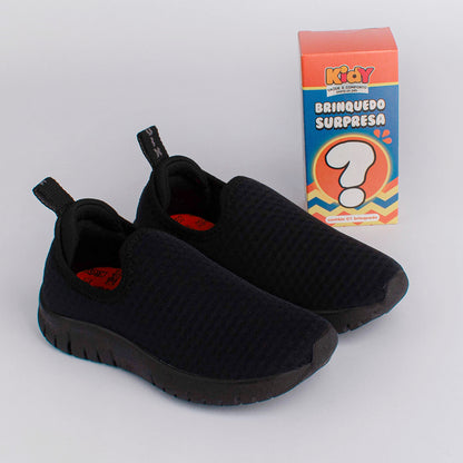 ênis Infantil Menino Kidy Ultra Flex Preto Ultraflexível e Confortável