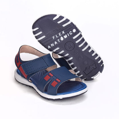 SANDÁLIA KIDY TOYS BABY MARINHO/VERMELHO