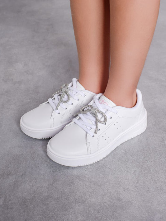 TÊNIS CASUAL INFANTIL MENINA K360 NOVA YORK BRANCO