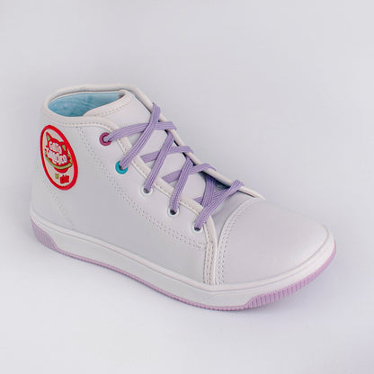 Tênis Kidy Astral Gato Galáctico Branco e Lilás