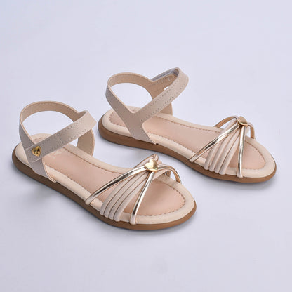 Sandália Menina Infantil Kidy Cristal Marfim