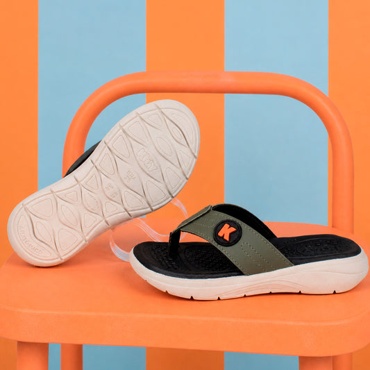 Chinelo Infantil Menino Kidy Fly Verde Militar Preto Antiderrapante