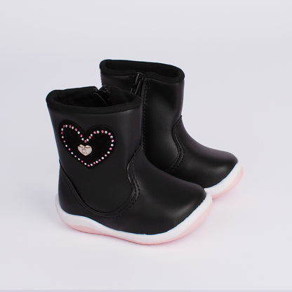 BOTA MENINA KIDY SOFT PRETO