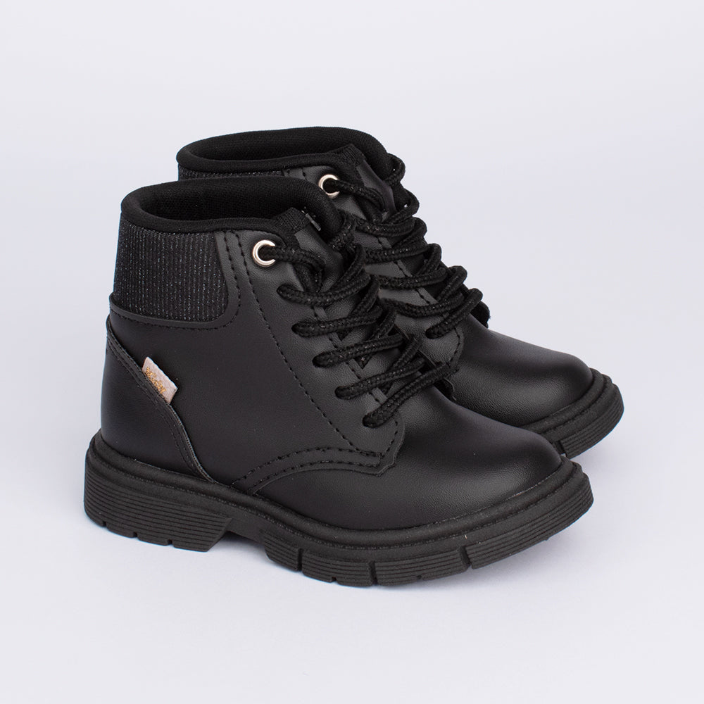 BOTA MENINA INFANTIL KIDY FASHION BABY PRETO