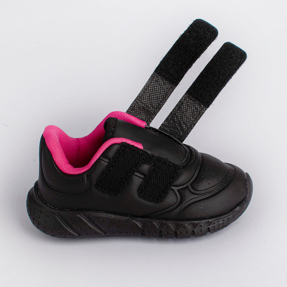 Tênis Menina Infantil Kidy Equilíbrio Preto e Pink