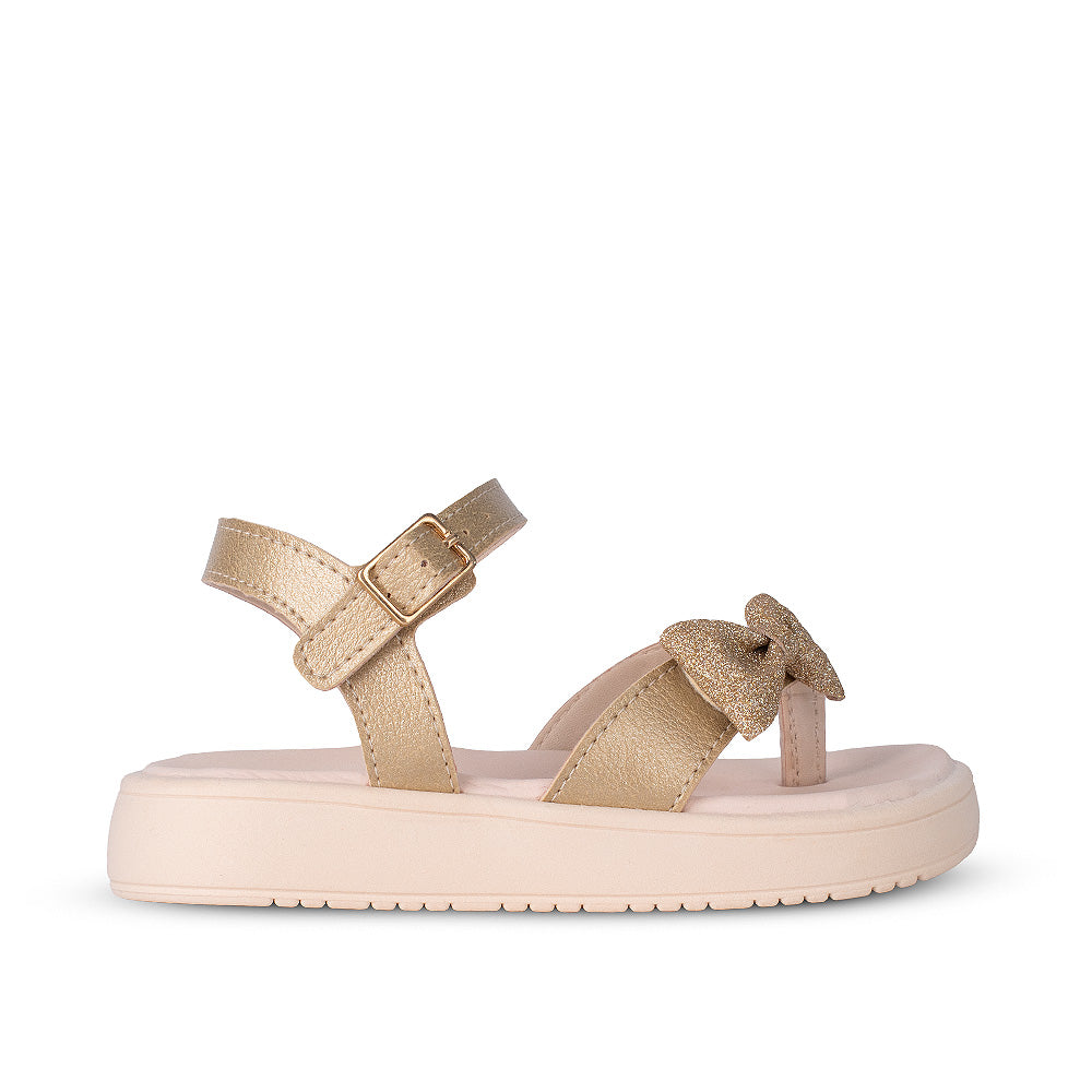 Sandália Menina Kidy Mini Flat Form Ouro