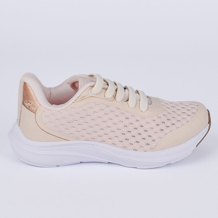 TENIS CASUAL MENINA K360 ENERGY 2 MARFIM/DOURADO