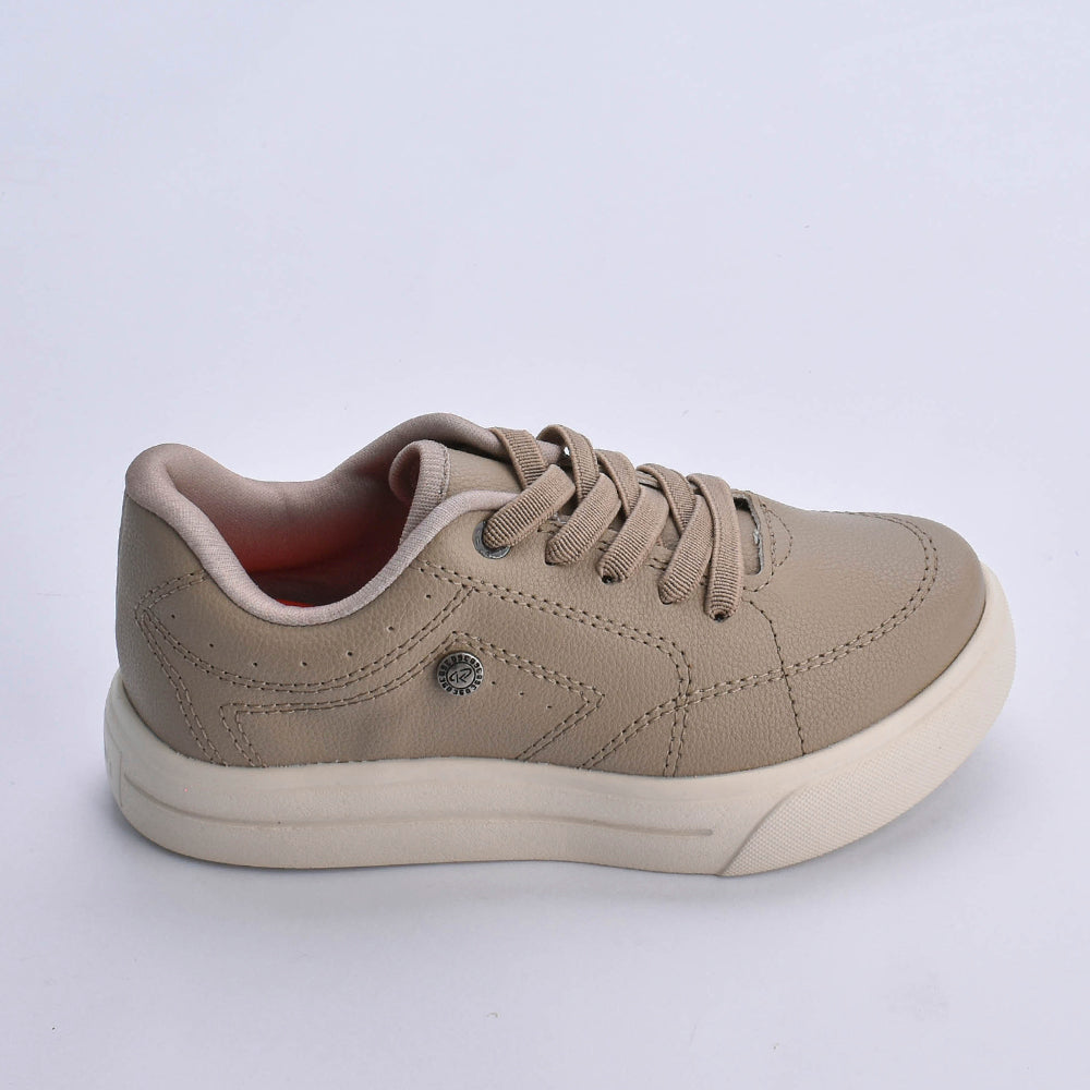 Tênis Infantil Menino Kidy K360 Ultra Leve Taupe Conforto e Leveza