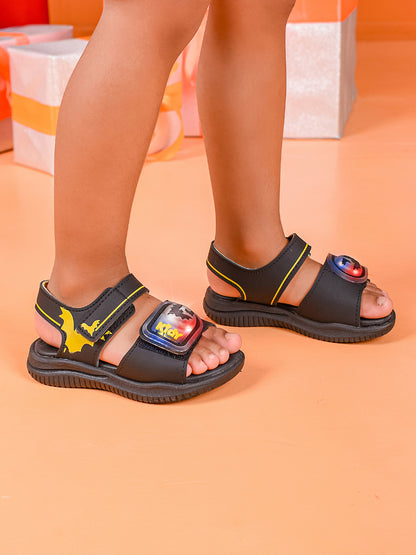 SANDALIA KIDY FLY BABY PRETO/AMARELO Kidy