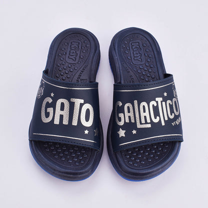 SANDÁLIA Chinelo Infantil Menino Gato Galáctico KIDY FLY  MARINHO/PRATA Kidy