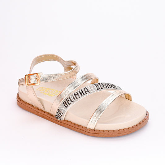SANDÁLIA PAPETE INFANTIL MENINA KIDY FASHION OURO