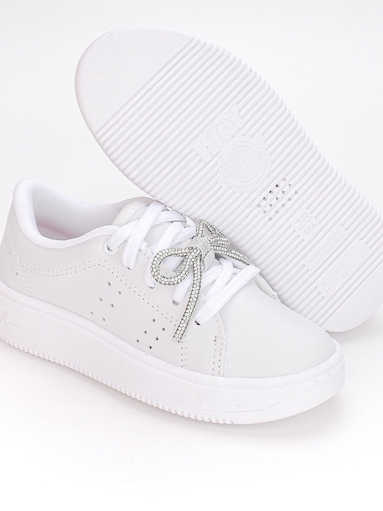 TÊNIS CASUAL INFANTIL MENINA K360 NOVA YORK BRANCO