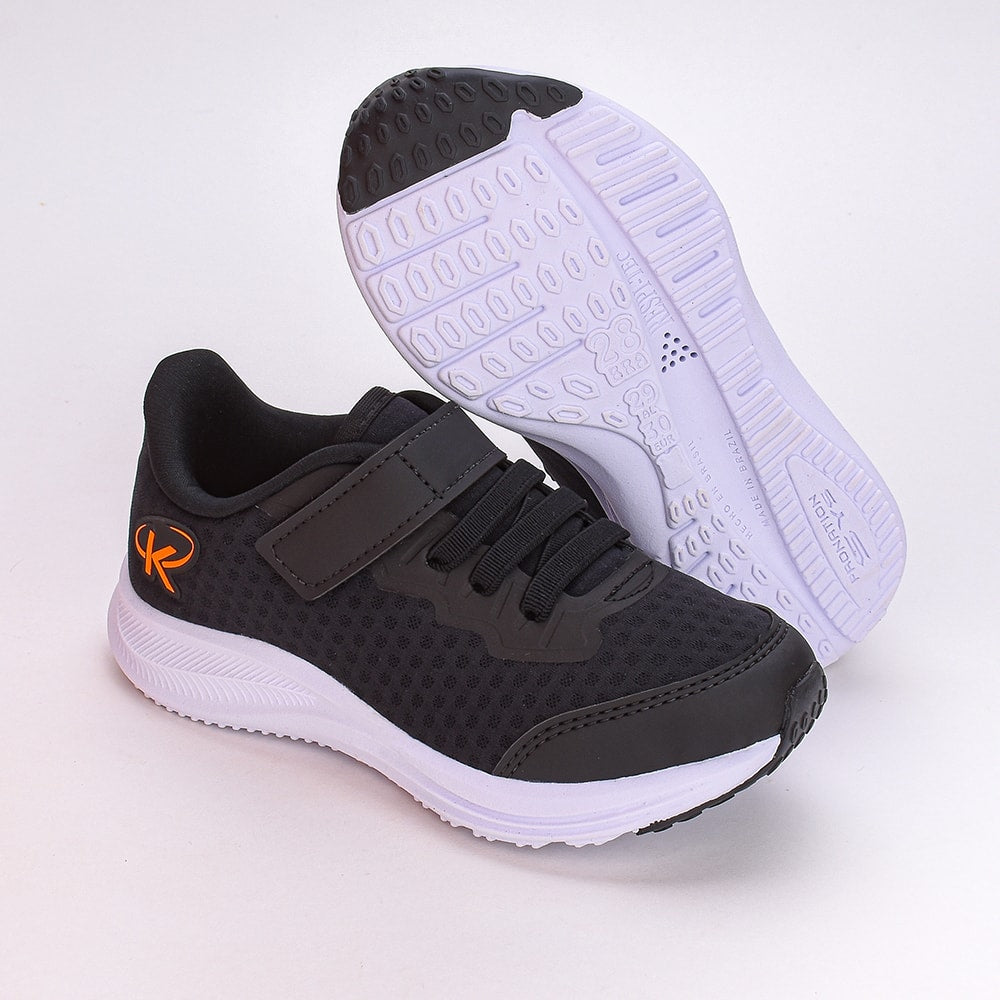 Tênis Infantil Menino K360 Kidy Energy Respitec Preto Esportivo Velcro