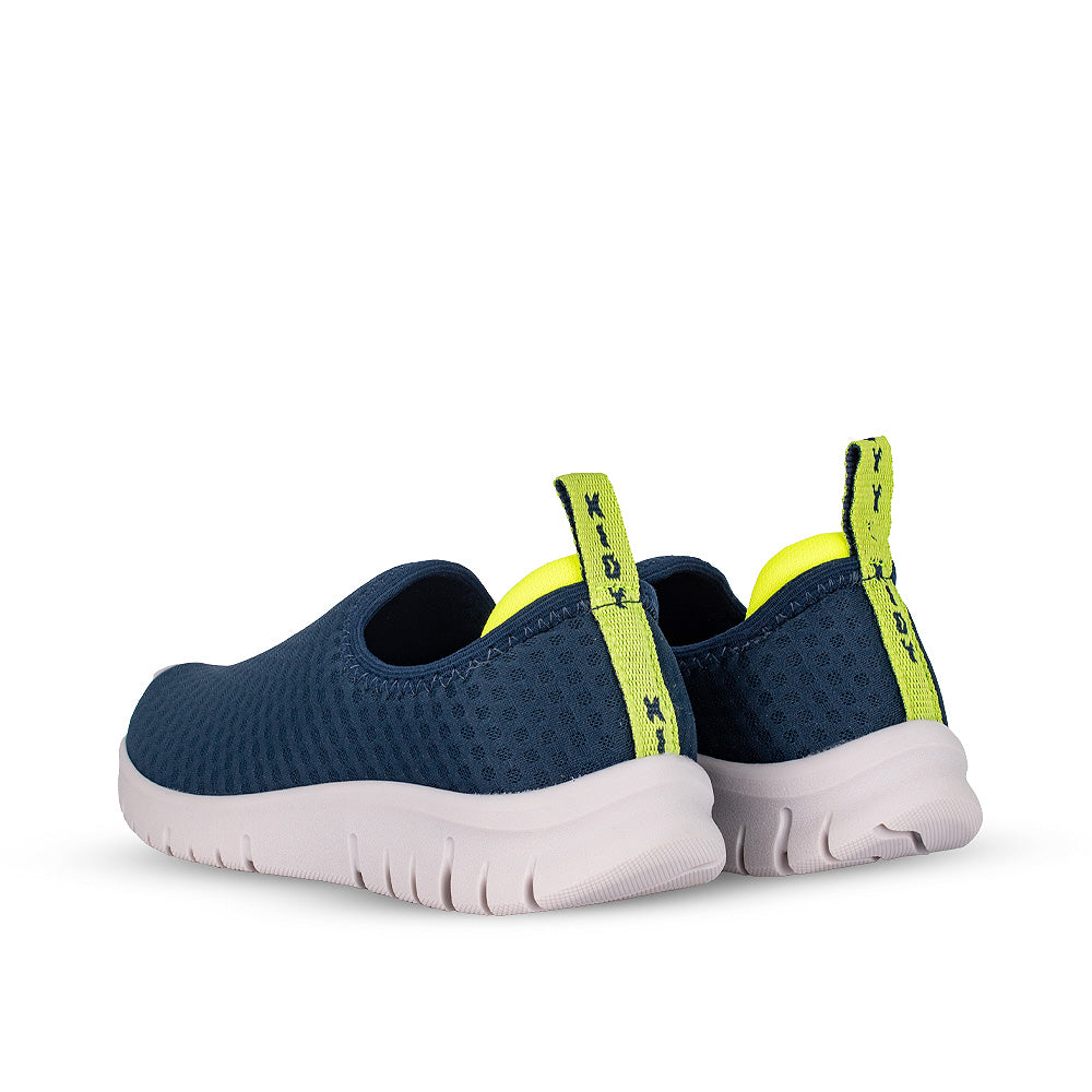 Tênis Infantil Menino Kidy Ultra Flex Marinho e Amarelo Neon + Caixa Surpresa