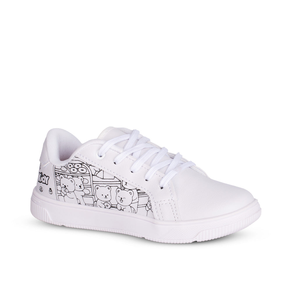 Kit Tênis Infantil Astral Branco + Livro Bob Goods