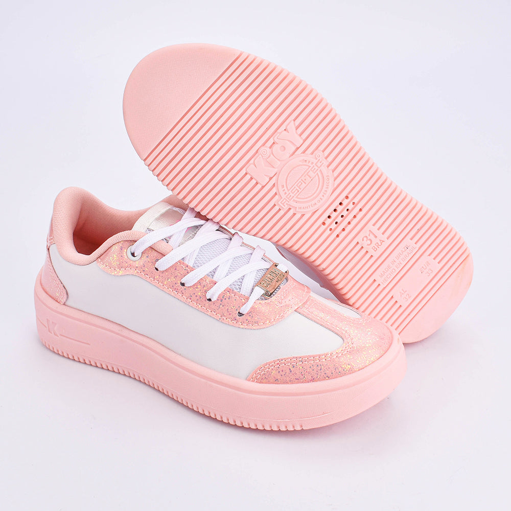 Tênis Menina K360 Belinha Nova York Branco Nude