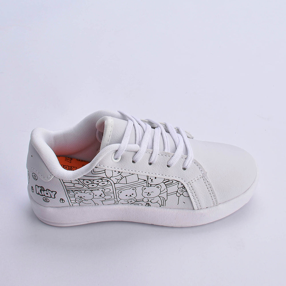 Kit Tênis Infantil Hype Branco Bob Goods + Livro de Colorir Conforto e Diversão