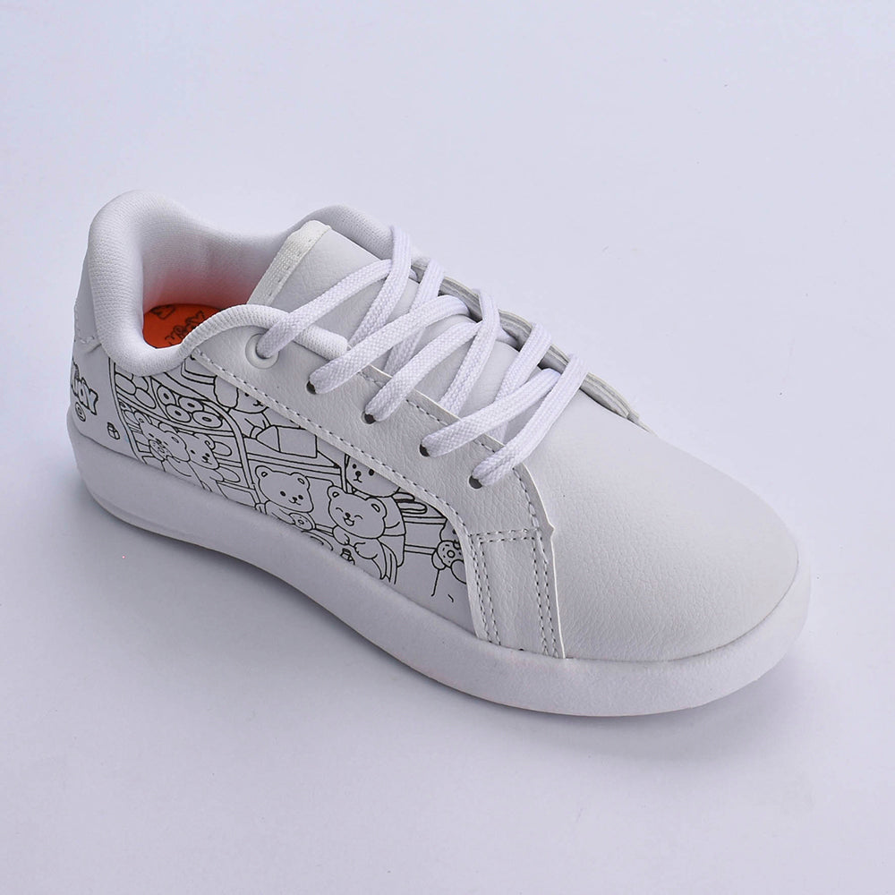 Kit Tênis Infantil Hype Branco Bob Goods + Livro de Colorir Conforto e Diversão