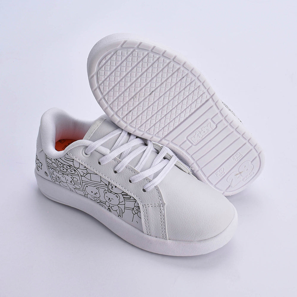 Kit Tênis Infantil Hype Branco Bob Goods + Livro de Colorir Conforto e Diversão