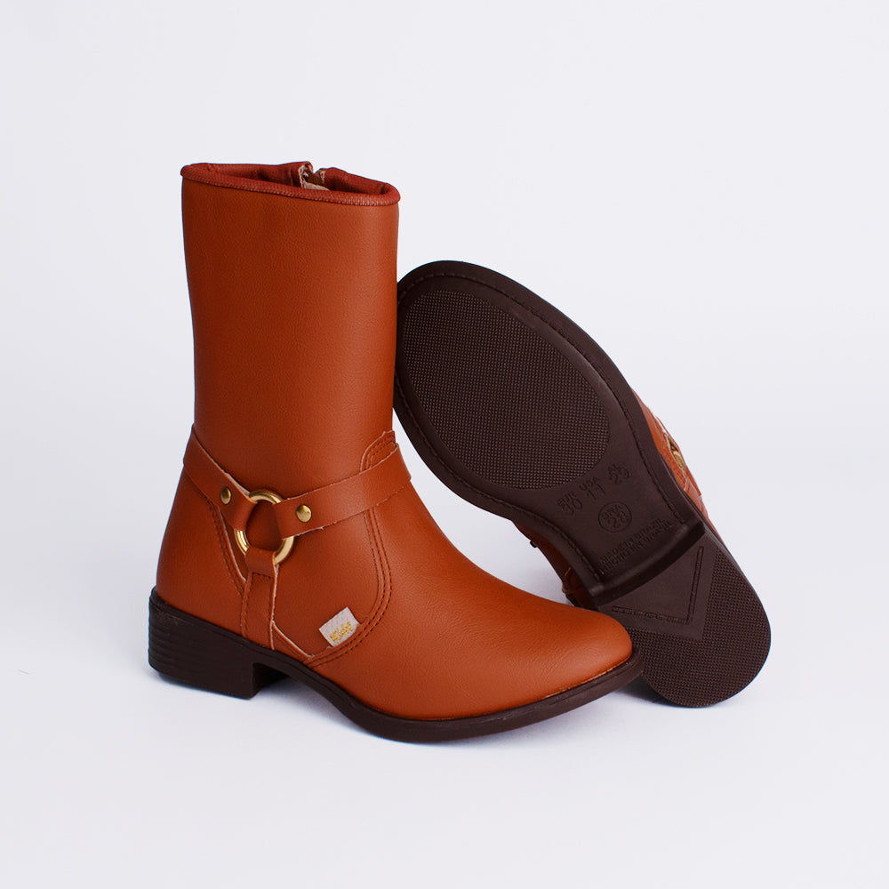 BOTA MENINA KIDY MONTARIA CANELA / CANO ALTO
