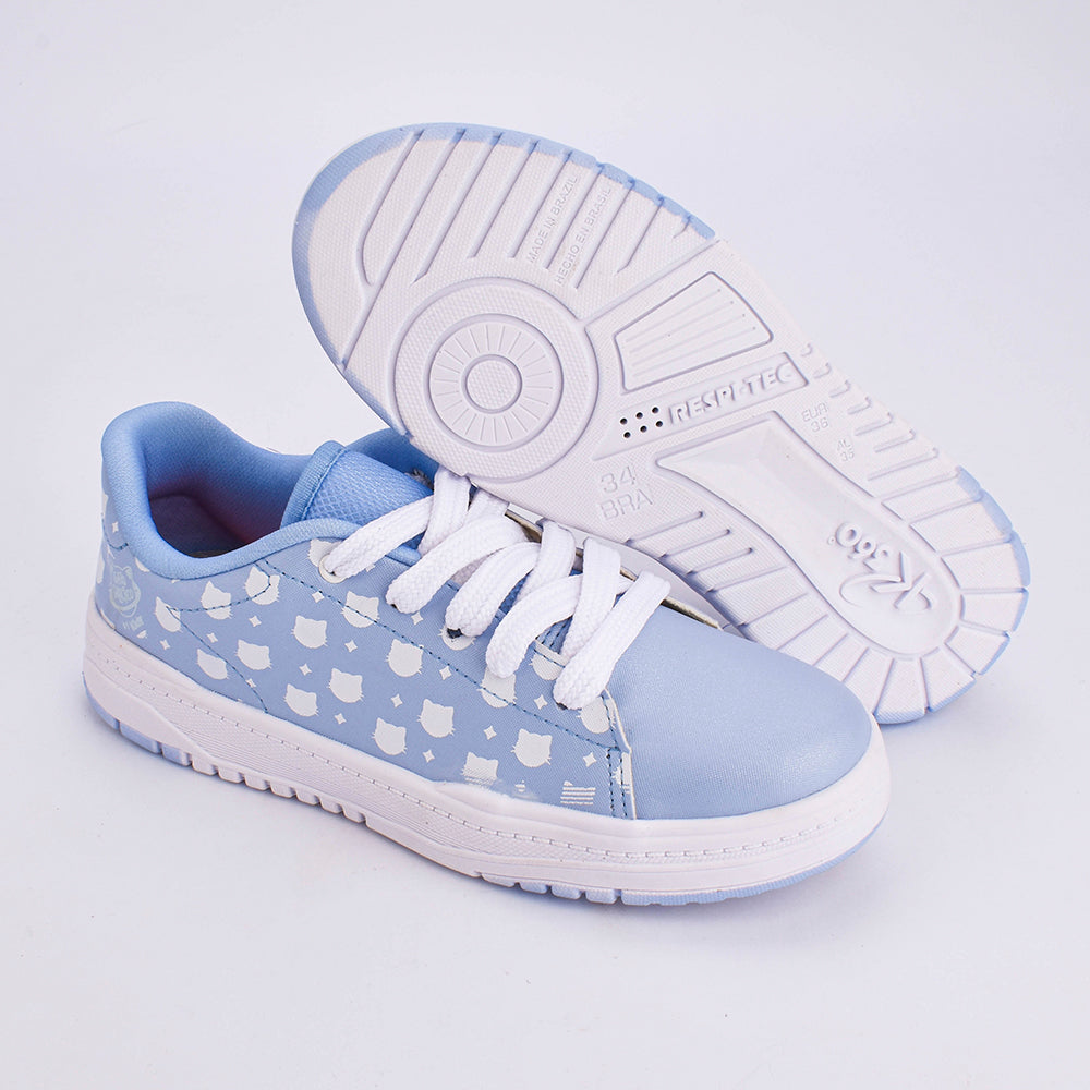TÊNIS Infantil Menina Gato Galáctico K360 ESTILO RESPITEC AZUL BB/BRANCO Kidy