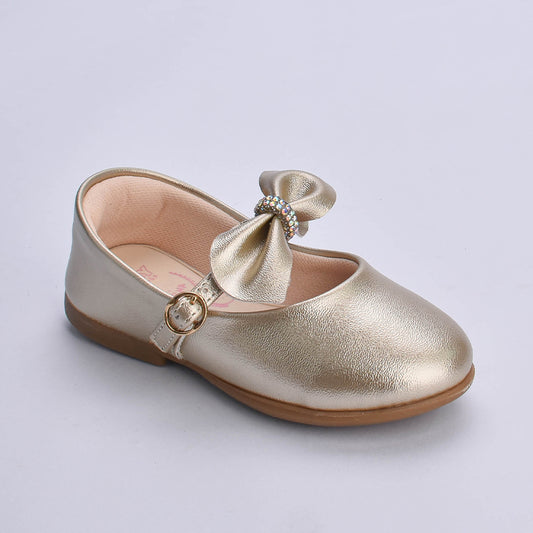 Sapatilha Menina  Infantil Kidy Bebê Ouro com Strass