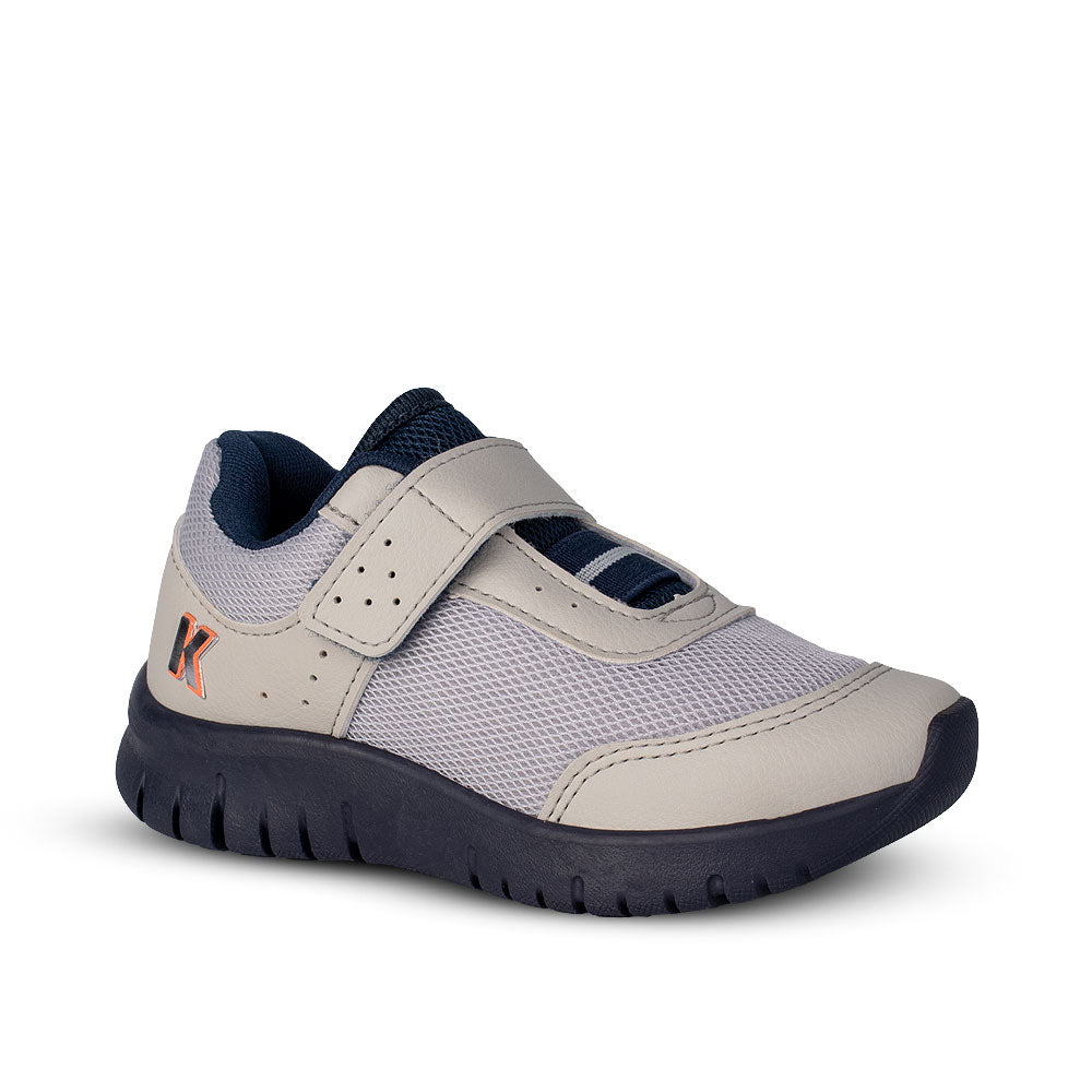 Tênis Infantil Kidy Ultra Flex Cinza e Marinho + Brinquedo