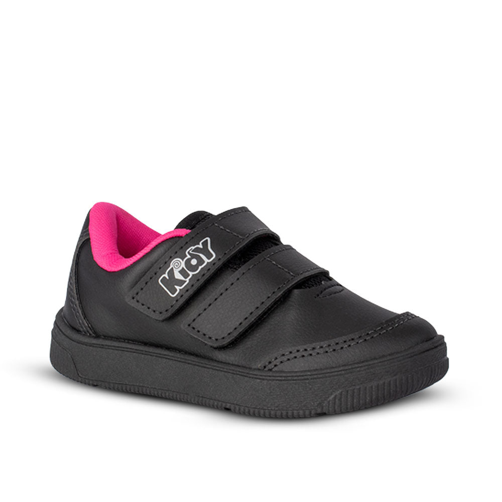 Tênis Infantil Menina Usefull College Preto e Pink Kidy