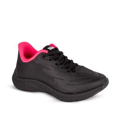 Tênis Infantil Menina K360 Energy 2 Preto e Pink Conforto Escolar