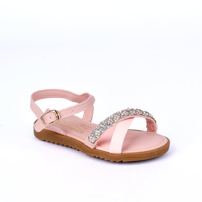 Sandália Menina Infantil Kidy Amar Confortável Nude