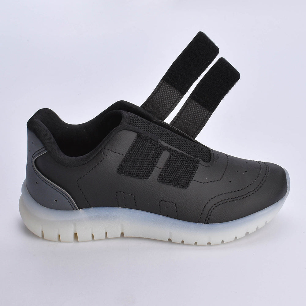 Tênis Infantil Menino Kidy Light Fun Preto Grafite Amarelo Neon