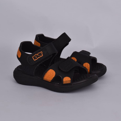 SANDALIA KIDY FLY BABY PRETO/LARANJA Kidy