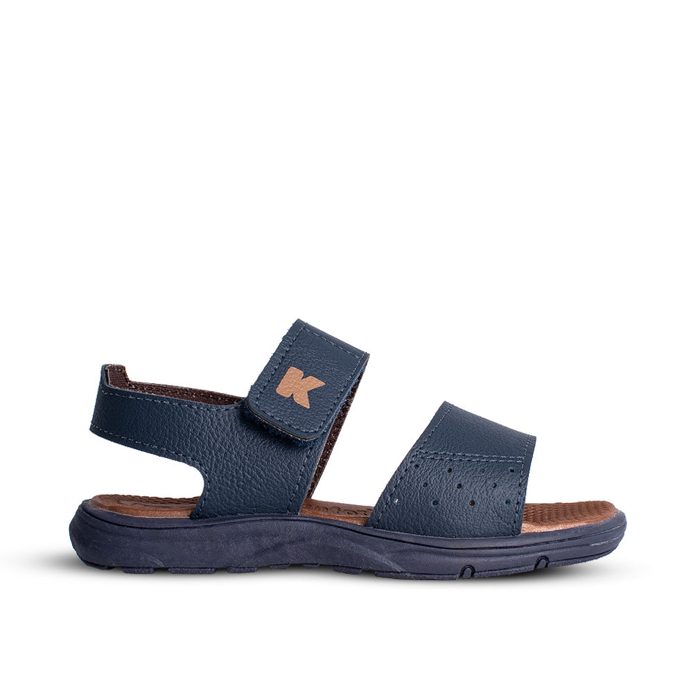 Sandália Infantil Menino Kidy Flex Anatômica Marinho e Caramelo 22 a 27