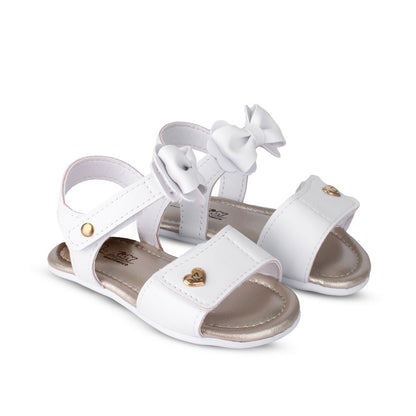 Sandália Infantil Menina Meu Primeiro Kidy Branca com Laço