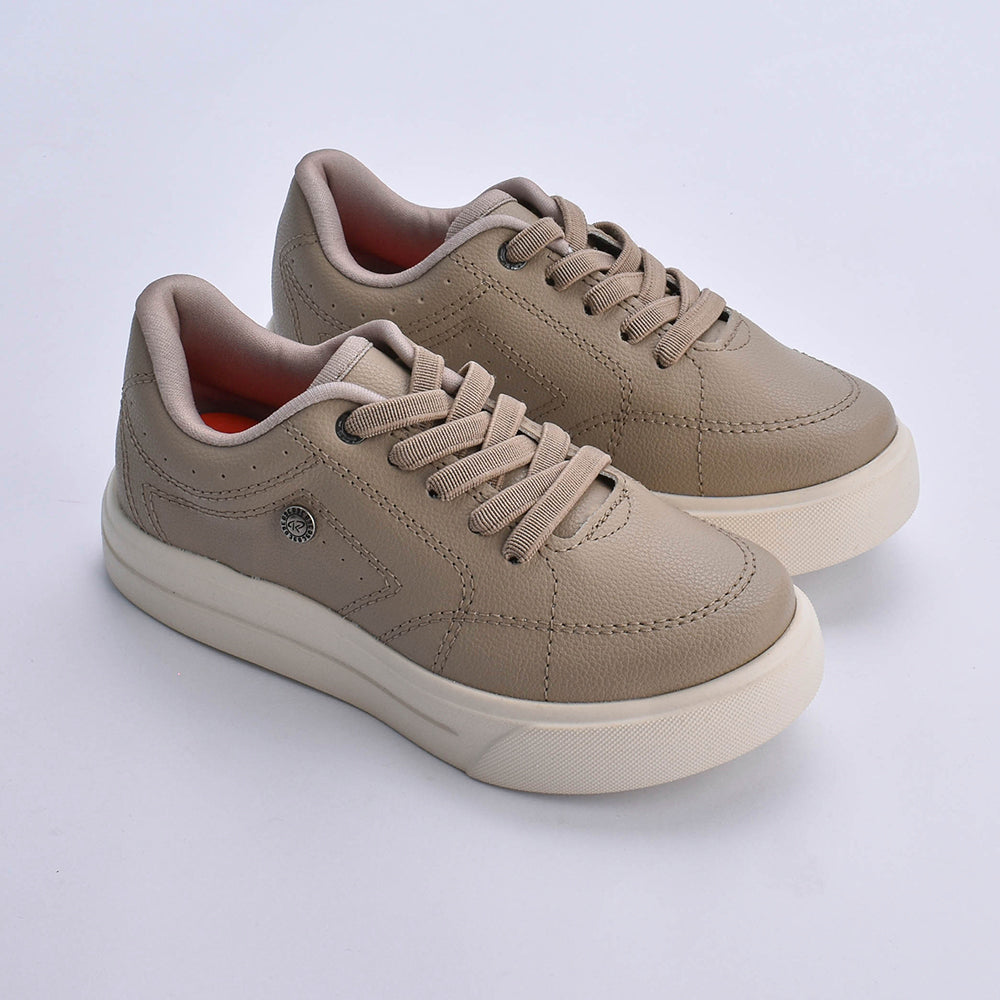 Tênis Infantil Menino Kidy K360 Ultra Leve Taupe Conforto e Leveza